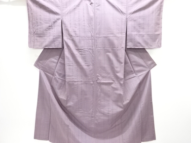 JAPANESE KIMONO / ANTIQUE KIMONO / SILK / TSUMUGI / WOVEN GRID